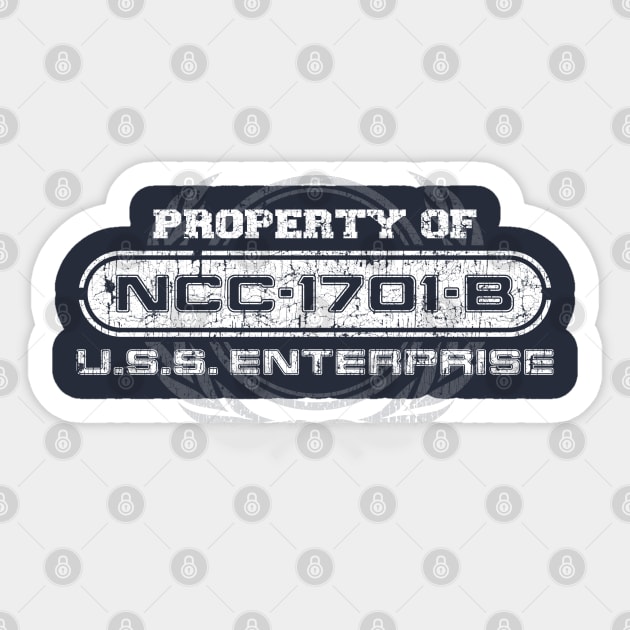 Vintage Property of NCC1701B Sticker by JWDesigns